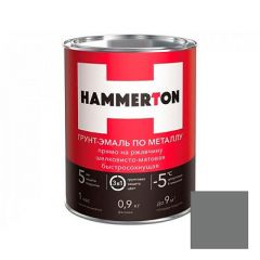 Грунт-эмаль Hammerton по металлу 3 в 1 быстросохнущая Серая 0,9 кг