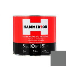 Грунт-эмаль Hammerton по металлу 3 в 1 быстросохнущая Серая 1,9 кг