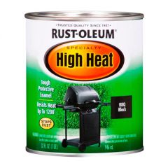 Эмаль термостойкая до 650°С Rust-Oleum Чёрная (7778502) 0,34 кг