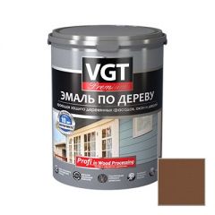 Эмаль акриловая VGT Premium Profi по дереву полуматовая шоколадная 1 кг