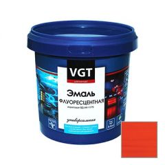 Эмаль VGT флуоресцентная универсальная оранжево-красная 1 кг