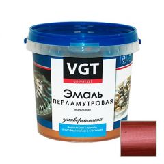 Эмаль VGT перламутровая универсальная гранат 0,23 кг