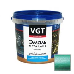 Эмаль VGT металлик универсальная изумруд 0,23 кг