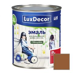 Эмаль акриловая LuxDecor для дерева и металла глянцевая Кофе латте 0,75 л