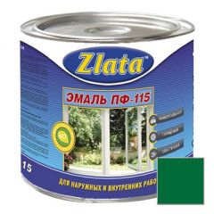 Эмаль Zlata (Злата) ПФ-115 темно-зеленая 1,9 кг