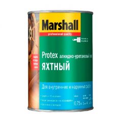 Лак Marshall алкидно-уретановый Protex яхтный полуматовый 0,75 л