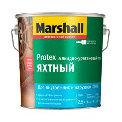 Лак Marshall алкидно-уретановый Protex яхтный полуматовый 2,5 л