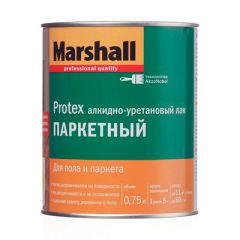 Лак Marshall алкидно-уретановый Protex паркетный глянцевый 0,75 л
