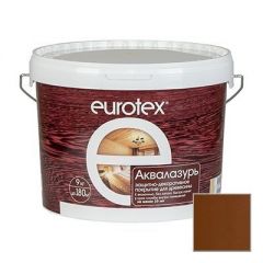 Защитно-декоративное покрытие Eurotex Аквалазурь канадский орех 9 кг