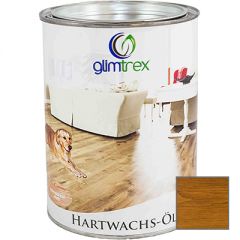 Масло с твердым воском цветное Glimtrex Hartwachs-Ol тёмный дуб 1 л