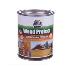 Пропитка декоративная Dufa Wood Protect для защиты древесины Белый 0,75 л