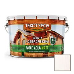Деревозащитное средство на водной основе Текстурол Wood Aqua Matt Белый 10 л