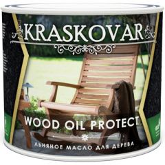 Масло льняное Kraskovar Wood Oil Protect для дерева Бесцветный (1900001246) 2,2 л