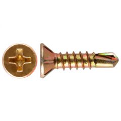 Саморез для оконного профиля со сверлом PH желтый цинк 3,9х38 мм (кг)