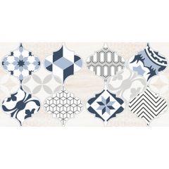 Настенная плитка LB Ceramics (Lasselsberger Ceramics) Декор 2 Мореска 20х40 см Синяя 1641-8630