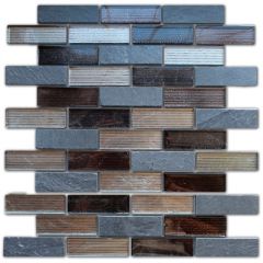 Мозаика LeeDo Caramelle - Naturelle Alcantara Nero 26,7x30,8x0,8 см (чип 23х73х8 мм) (Alcantara Nero 23x73x8)