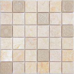 Мозаика LeeDo - Art Stone Art Botticino матовая 30х30х0,8 см (чип 48х48х8 мм) (Art Botticino MAT 48x48x8)