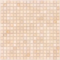 Мозаика LeeDo Caramelle - Pietrine Botticino полированная 30,5x30,5х0,4 см (чип 15x15x4 мм) (Botticino POL 15x15x4)
