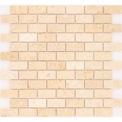 Мозаика LeeDo Caramelle - Pietrine Botticino полированная 29,8x29,8x0,4 см (чип 23x48x4 мм) (Botticino POL 23x48x4)