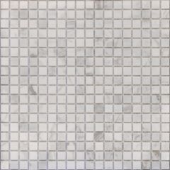 Мозаика LeeDo Caramelle - Pietrine Dolomiti Bianco матовая 30,5x30,5х0,4 см (чип 15x15x4 мм) (Dolomiti bianco MAT 15x15x4)