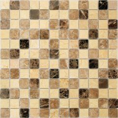 Мозаика LeeDo Caramelle - Pietrine Pietra Mix 1 полированная 29,8x29,8x0,4 см (чип 23x23x4 мм) (Pietra Mix 1 POL 23x23x4)