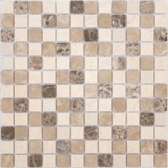 Мозаика LeeDo Caramelle - Pietrine Pietra Mix 1 матовая 29,8x29,8x0,4 см (чип 23x23x4 мм) (Pietra Mix 1 MAT 23x23x4)