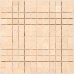 Мозаика LeeDo Caramelle - Pietrine Botticino полированная 29,8x29,8х0,7 см (чип 23х23х7 мм) (Botticino POL 23x23x7)