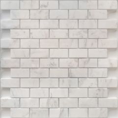 Мозаика LeeDo Caramelle - Pietrine Dolomiti Bianco полированная 29,8x29,8х0,7 см (чип 23x48x7 мм) (Dolomiti Bianco POL 23x48x7)