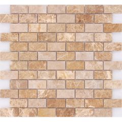 Мозаика LeeDo Caramelle - Pietrine Emperador Light полированная 29,8x29,8х0,7 см (чип 23х48х7 мм) (Emperador Light POL 23x48x7)