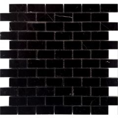 Мозаика LeeDo Caramelle - Pietrine Nero Oriente полированная 29,8x29,8х0,7 см (чип 23x48x7 мм) (Nero Oriente POL 23x48x7)