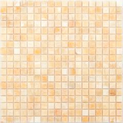 Мозаика LeeDo Caramelle - Pietrine Onice Beige полированная 30,5x30,5x0,7 см (чип 15x15x7 мм) (Onice Beige POL 15x15x8)