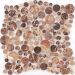 Мозаика LeeDo Caramelle - Pietrine Emperador Dark bolli полированная 27,8x27,8 см (круглые чипы) (Emperador Dark bolli)