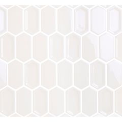 Мозаика LeeDo - Crayon White glos 27,8x30,4x0,8 см (чип 38x76x8 мм) керамическая глазурованная глянцевая (Crayon White glos 38x76x8)