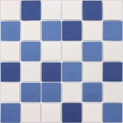Мозаика LeeDo - LUniverso Nettuno 30,5x30,5x0,6 см (чип 48x48x6 мм) из керамогранита неглазурованная с прокрасом в массе (Nettuno 48x48x6)