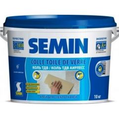 Клей готовый для стеклообоев и стеклотканей Semin (Семин) Colle Toile De Verre Airless 10 кг