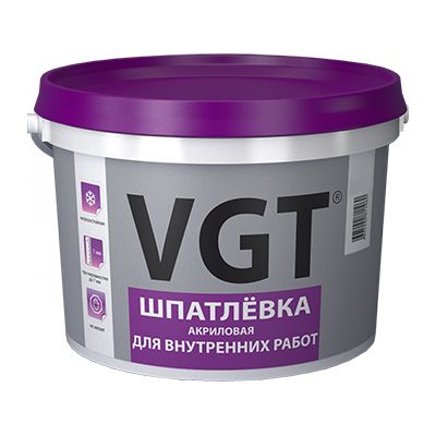 Шпатлевка акриловая VGT (ВГТ) для внутренних работ 18 кг