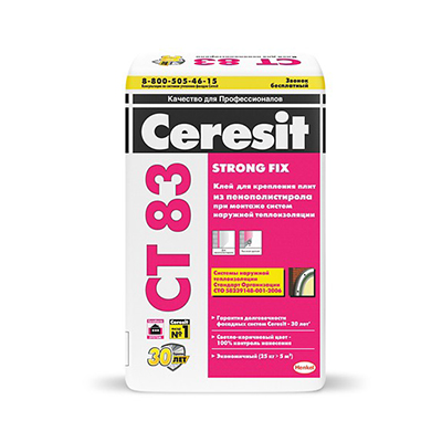 Клей для пенополистирола Ceresit (Церезит) CT 83 Strong Fix 25 кг