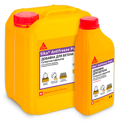 Суперпластификатор Sika Antifreeze Plast добавка для бетона 1 л