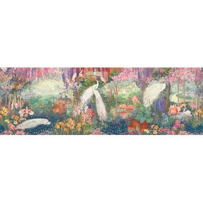 Фреска Affresco (Аффреско) Ботаника Лес Белые павлины Арт. ID135975