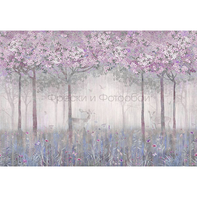 Фреска Affresco (Аффреско) Ботаника Лес Вишневый лес Арт. ID135999