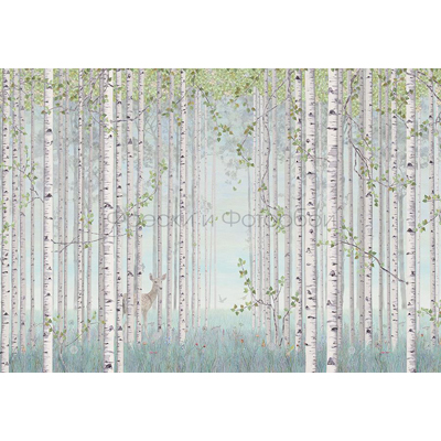 Фреска Affresco (Аффреско) Ботаника Лес Березовая роща Арт. ID136010