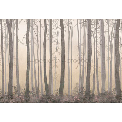 Фреска Affresco (Аффреско) Ботаника Лес Розовый туман Арт. ID135978