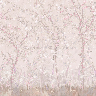 Фреска Affresco (Аффреско) Ботаника Лес Розовая дымка Арт. ID136082