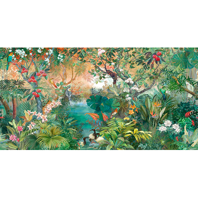Фреска Affresco (Аффреско) Ботаника Тропики Зеленый сад Арт. ID136038
