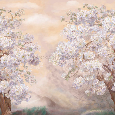 Фреска Affresco (Аффреско) Ботаника Сады Два дерева Арт. ID136093