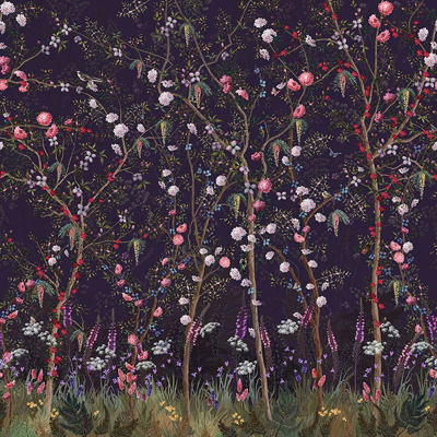 Фреска Affresco (Аффреско) Ботаника Сады Деревца в ночи Арт. ID136012