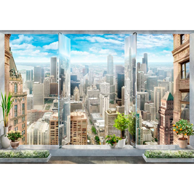 Фреска Affresco (Аффреско) Лучшие пейзажи Вид на большой город Арт. 6442