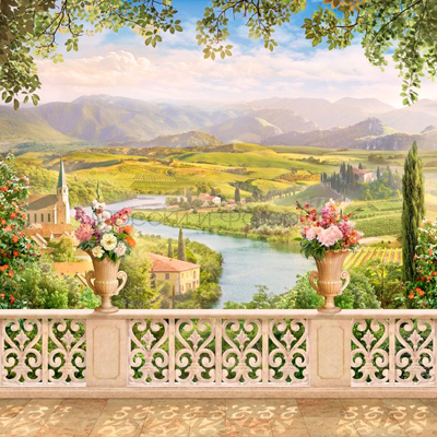 Фреска Affresco (Аффреско) Лучшие пейзажи Вид с балкона в Провансе Арт. 6530