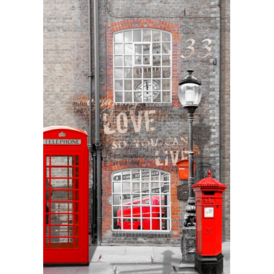 Фреска Affresco (Аффреско) Лучшие пейзажи Красная телефонная будка Арт. 7146