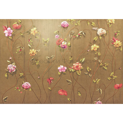 Фреска Affresco (Аффреско) Современный стиль Природа Розы на прутиках Арт. ID136196